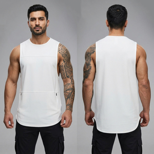 Men's Sleeveless Muscle <b>Tank</b> <b>Top</b> <b>White</b> Athletic Gym Fitness Bodybuilding Workout Sports Vest Shirt Casual Summer Wear - Product Image 5