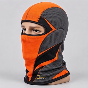 Pasamontañas Completo de Última Moda, Color Naranja y Gris a Rayas, Transpirable, Impermeable, Unisex, para Adultos, para Deportes al Aire Libre - Product Image 5