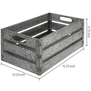 Multipurpose Galvanized Metal Storage <b>Box</b> Perfect <b>For</b> Fruits Vegetables Magazines And <b>Garden</b> Supplies Wholesale From India - Product Image 3