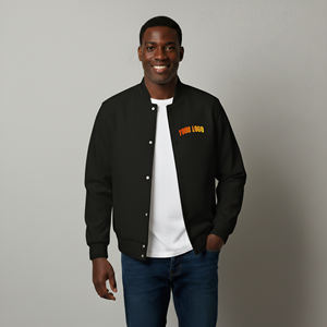 Veste universitaire en laine style streetwear grande taille OEM/ODM, personnalisable avec logo brodé en chenille, rembourrée en coton pour l'hiver - Product Image 4