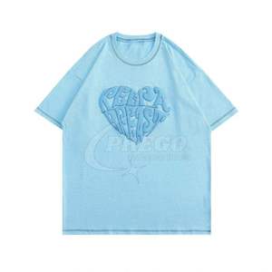 T-shirts à impression en relief 100% coton, logo personnalisé, surdimensionnés, impression en relief 3D, pour hommes, grandes tailles, chemises pour hommes en provenance du Pakistan - Product Image 1