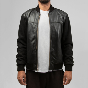 Chaqueta Varsity de Invierno Personalizada para Hombre, Chaqueta de Cuero Genuino con Forro Polar, Logotipo Personalizado Bordado en la Parte Delantera, Ropa Exterior Informal Premium OEM ODM - Product Image 4