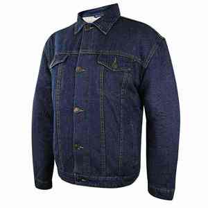 High Quality Men's Slim Winter <b>Denim</b> <b>Jacket</b> Coated Streetwear <b>Custom</b> Made Size Eco-Friendly Breathable Windproof Quick Dry Stand - Product Image 3