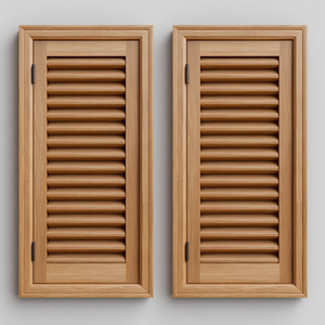 Minimalist Wooden Louver Doors Premium Solid Wood Shutter <b>Panels</b> for Contemporary Interior Decoration Design - Product Image 1