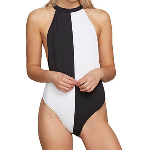 Maillot de bain une pièce pour femme, coupe haute, couleur personnalisée, avec logo frontal, design tendance, prix bas, disponible en 1 pièce - Product Image 1