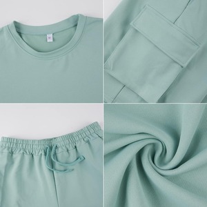 Conjunto de Camiseta Oversize y Pantalones Cortos Cargo para Hombre, Verano, Poliéster Ecológico, Estampado, Dos Piezas, Ropa Deportiva Casual para Calle y Gimnasio - Product Image 5