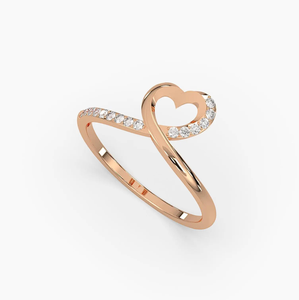 Bague de luxe en or 14 carats avec halo de diamants de laboratoire VVS1 couleur F, certifiée IGI, taille brillant rond, style punk - Product Image 2