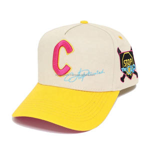 Wholesale Cap manufacturer Custom 5 panel curved brim structured <b>baseball</b> <b>ball</b> cap with logo - Product Image 5