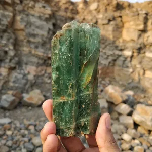 คริสตัลอควอมารีนคุณภาพสูง BAITHU GEMS MINERALS แท้จากคารูร์ สีเขียวเข้มธรรมชาติ รูปทรงหกเหลี่ยม ขัดเงา ปรับแต่งได้ตามต้องการ สำหรับการใช้งานทางจิตวิญญาณ - Product Image 3