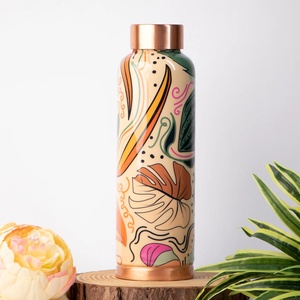 กระติกน้ำร้อนลายช้างศิลปะโบราณ ฝาทองแดง พกพาสะดวก - Product Image 5