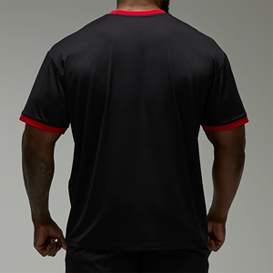 Nouveau T-shirt Hip Hop Homme 2026 Personnalisé avec Logo Imprimé DTF, Coupe Oversize, Écologique, Épaules Tombantes, Bicolore, 100% Coton - Product Image 3
