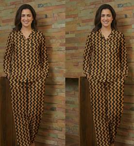 ชุดนอนผ้าฝ้ายแท้พิมพ์ลายด้วยมือสำหรับฤดูร้อน สวมใส่สบายสำหรับผู้หญิง จำหน่ายส่งจากอินเดีย - Product Image 2