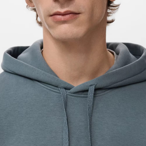 Sweat-shirt à capuche bleu acier premium pour homme, en mélange de coton doux, style streetwear décontracté, pull-over moderne, mode hiver - Product Image 5