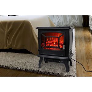 ZOKOP Caminetto Elettrico Indipendente da 17 Pollici 1400W con Filo Riscaldante Monocolore, Interruttore a Levetta per Fiamma, Effetto Legna Monocolore - Product Image 3