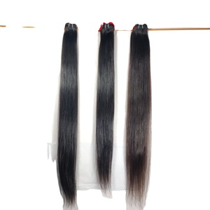 100% Remy Virgin natural Bundles Straight No Shedding Cutícula alineada Negro Mujer joven Templo indio Extensiones de cabello humano - Product Image 1