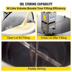 Macchina Riempitrice e Miscelatrice per Rossetti con Riscaldamento 35W, Riempitrice Specializzata 30L/7.9 Galloni, Macchina Riscaldante e Agitatrice - Product Image 2