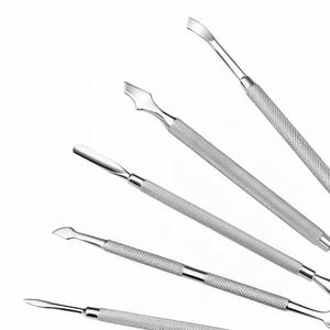 Morje Surgical Stainless Steel <b>Nail</b> Cuticle Pusher Set Reusable Double Head Manicure Tool <b>Kit</b> - Product Image 2