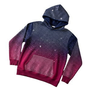 เสื้อฮู้ดสีเขียวประดับเพชรเทียม ทรงปกติ ผ้าถักโพลีเอสเตอร์ สไตล์ลำลองสำหรับฤดูหนาว ดีไซน์เรียบง่าย หนานุ่ม มีกระเป๋า - Product Image 5