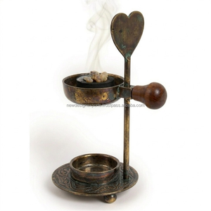 Vintage Style Brass Incense Stand for Spiritual Meditation - Product Image 1