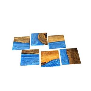 Los mejores posavasos de resina de madera hechos a mano, alfombrillas/almohadillas de cocina de 10 cm, superventas al por mayor, posavasos de madera de resina para decoración del hogar - Product Image 4