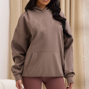 Sudadera con capucha de forro polar grueso para mujer, al por mayor, con marca personalizada para minoristas de moda estadounidenses, suministro a granel - Product Image 6