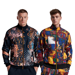 OEM Stand Collar Printed Training Jacket Men Sportswear Sublimation Training Jackets Mens High Quality Printed <b>Trainer</b> Jacket's - Product Image 1
