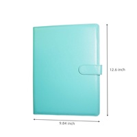 Portefeuille d'affaires personnalisé couleur bloc-notes organisateur portefeuille en cuir pour hommes avec clip en métal tenir le papier A4