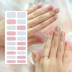ShineB Meilleures ventes 2D bandes d'ongles faciles autocollants pour ongles en gel rose de haute qualité fabriqués en Corée pour la décoration de salon Style de mode - Product Image 1