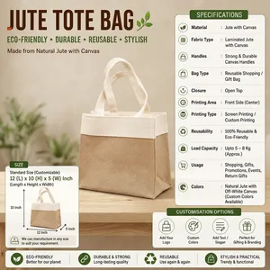Sac à cordon en jute en gros avec emballage cadeau écologique naturel pour les détaillants, les fournisseurs de mariages et les entreprises d'artisanat - Product Image 5