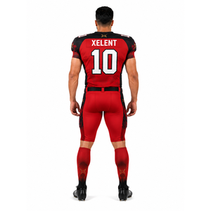 Uniforme de football américain sublimé personnalisé pour hommes, ensemble de jeu en polyester et élasthanne, pantalon à motif drapeau, 5XL, OEM, marque privée - Product Image 2