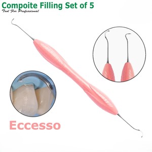 Sambrialmed International SI-66-60990 Juego de 5 Instrumentos Manuales para Restauración de Resina Compuesta Dental con Mango de Silicona - Product Image 5