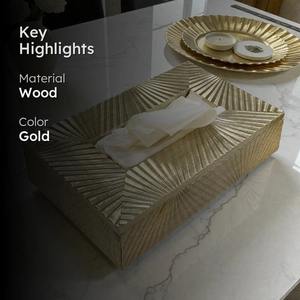 Boîte à mouchoirs en métal rose poudré moderne, élégante, pour la décoration de la maison et la salle de bain - Product Image 5