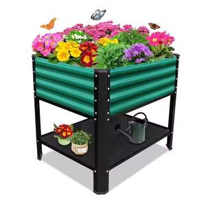Jardinière surélevée en métal pour légumes et fleurs, support de jardinage extérieur pour balcon - Product Image 4