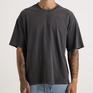 T-shirts pour hommes de qualité supérieure, respirants, fabriqués en 100% coton, manches courtes, noirs, faible MOQ, t-shirts imprimés à l'écran pour hommes - Product Image 4