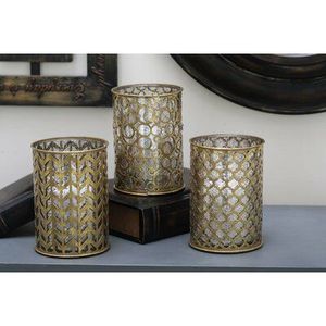 <b>Brass</b> centerpiece candle holder <b>Brass</b> restaurant table candle holder <b>Brass</b> romantic candle holder <b>Brass</b> <b>lantern</b> votive - Product Image 2