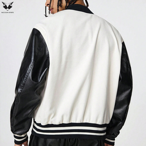 Chaquetas Varsity de Béisbol para Hombre, Corte Holgado, Bloques de Color, Estampado Digital, Manga Larga, Tejido de Buena Calidad, Cómodas de Usar - Product Image 2
