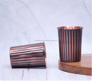 Verre en cuivre pur et équipement de service d'eau laqué sans danger pour les aliments, pour la cuisine et la table - Product Image 5