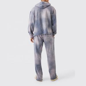 Top Qualité Vintage Heavyweight Survêtement Sun Fade Impression Sweatpants100 % Coton French Terry Distressed Hommes Survêtement - Product Image 6