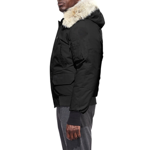 Veste d'hiver en duvet pour homme, poids lourd, avec capuche en fourrure amovible, imperméable, vente en gros - Product Image 3