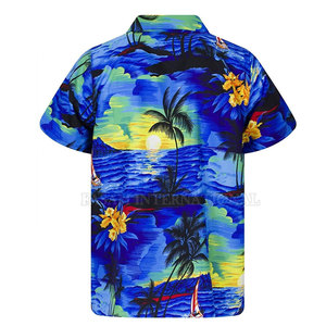 Nouvelles chemises hawaïennes colorées tendance pour l'été, chemises hawaïennes pour hommes fabriquées au Pakistan. - Product Image 2