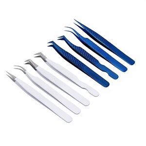 Diamond Grip Stainless Steel Anti-Magnetic Volume Tweezers / Lash Extension Tweezers Sialkot Pakistan - Product Image 1