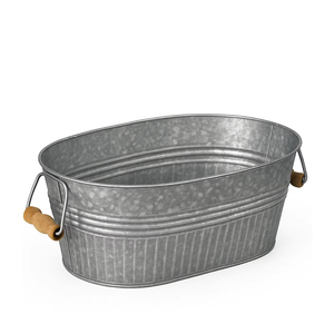 Bac à vin ovale galvanisé, bac de fête - Product Image 1