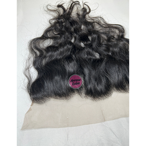 Frontal en dentelle de cheveux indiens Remy, Ondulation profonde, Densité 150%, Cuticules alignées, Cheveux bruts de temple - Product Image 2