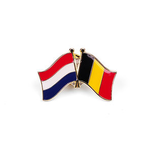 깃발 핀 맞춤 제작 공장, 커스텀 로고 및 사이즈, 무료 디자인, 경질 에나멜 금속 옷깃 핀 배지 - Product Image 3