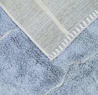 Tapis artisanal en laine moderne abstrait, tissé à la main, à poils ras, doux, moelleux, antidérapant, écologique, durable, adapté aux animaux domestiques, antibactérien