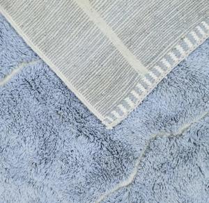 Tapis marocain abstrait en laine fait main, tissé à la main, à poils ras, doux et moelleux, durable, pour salon, chambre et maison - Product Image 4