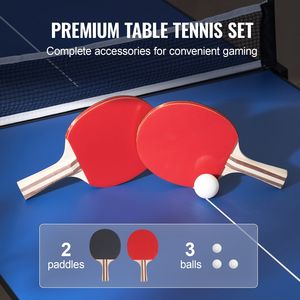 Juego de tenis de mesa de ping pong para interiores de tamaño mediano plegable con Red para uso doméstico - Product Image 6