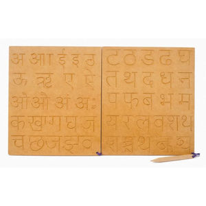 Tablero de Trazado del Alfabeto Hindi, Juguete de Madera para Practicar la Escritura para Niños, Tablero de Trazado de Madera para Aprender y Escribir - Product Image 5