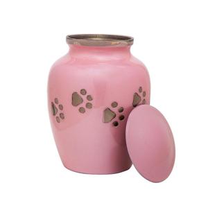 Urne funéraire pour animaux de compagnie avec motif de patte dorée, pour cendres, fournitures funéraires, urne et pot en métal pour cendres d'animaux (chats, chiens) - Product Image 3