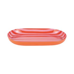 Modern <b>Round</b> Serving <b>Tray</b> Striped Design Decorative Coffee <b>Table</b> Platter Kitchenware Serving Plate For Home Decor Restaurant - Product Image 6